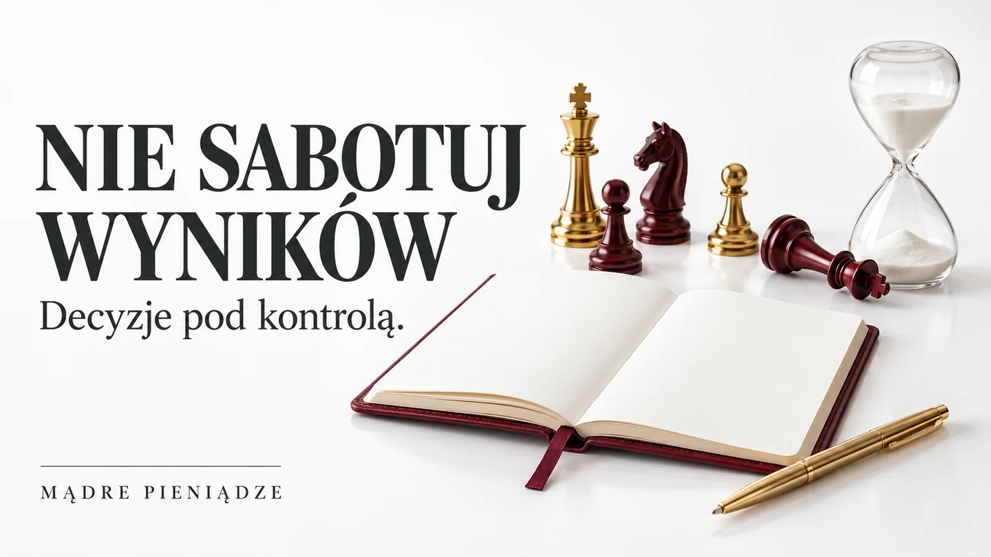 Nie sabotuj wyników: dziennik decyzji, figury szachowe i klepsydra