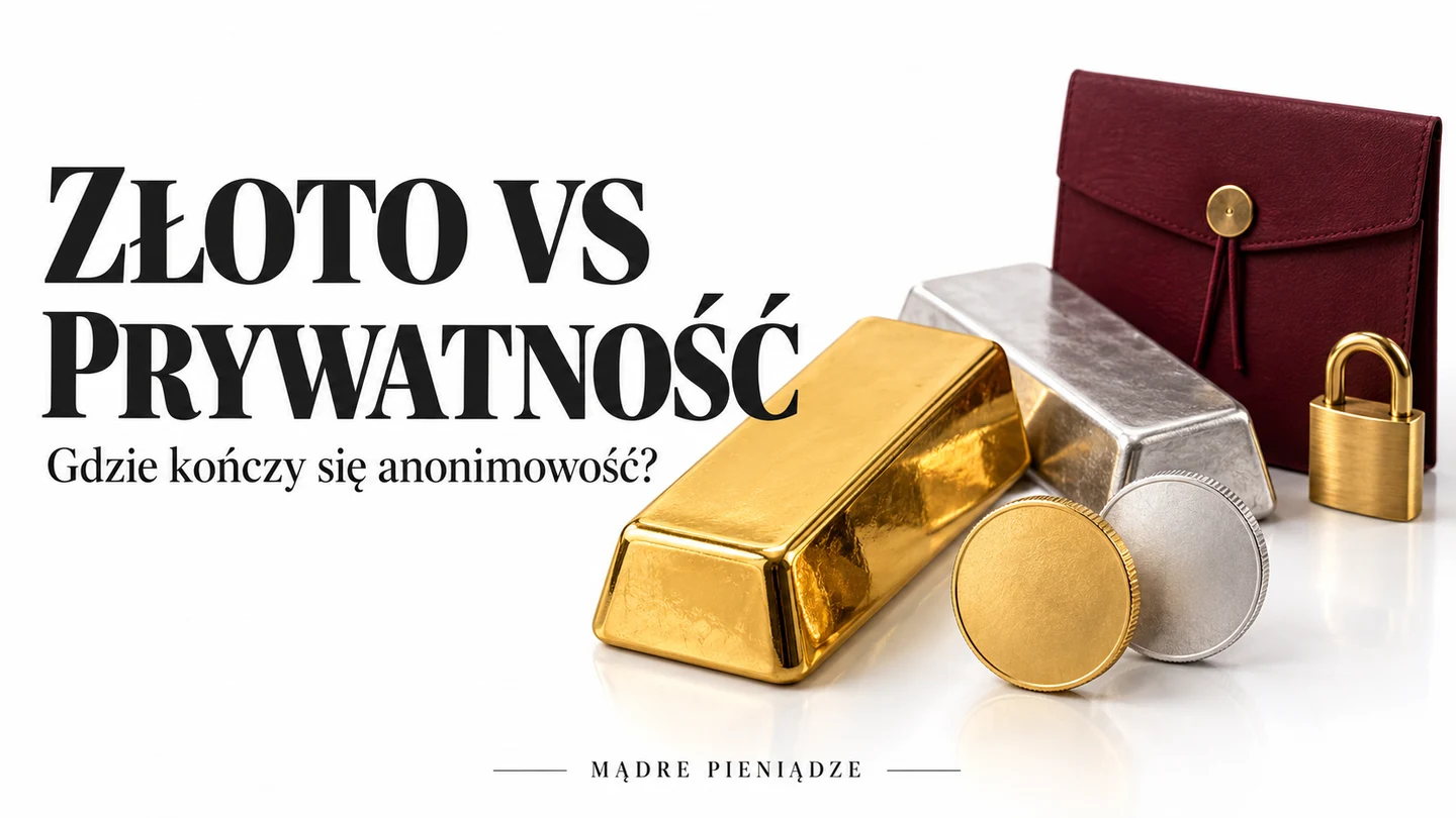 Złoto vs prywatność: sztabki złota, srebrne monety i zamknięty portfel